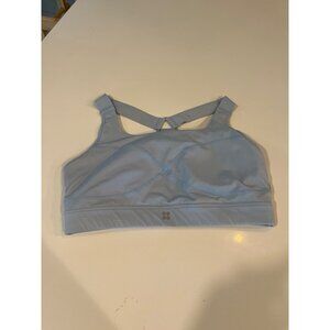 Sweaty Betty Light Blue Medium Impact Sports Bra With Cross Back Straps - Size M